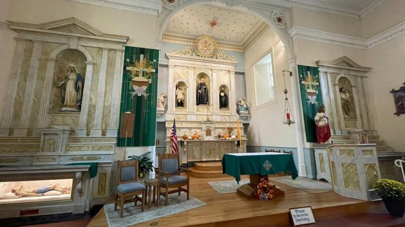 The interior of the San Felipe de Neri Church