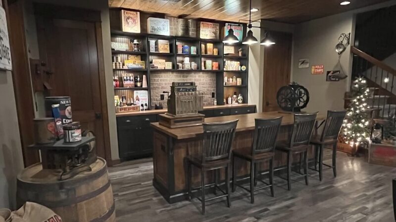 Home Bar in basement mancave